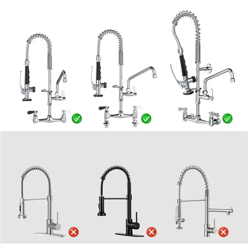 A36T-2X Kitchen Faucet Sprayer Head Brass Dish Rinser Universal 1/2Inch Connection Shower Head With Locking Bracket