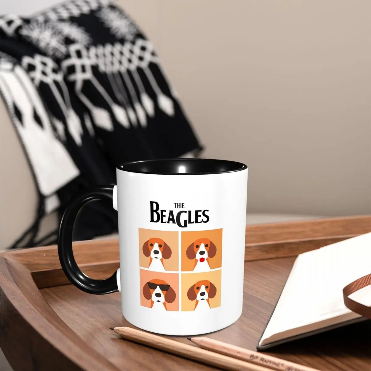 The Beagles Mug Funny Ceramic Coffee Cups Tea Mugs Milk Cup Drinkware Gift for Friends
