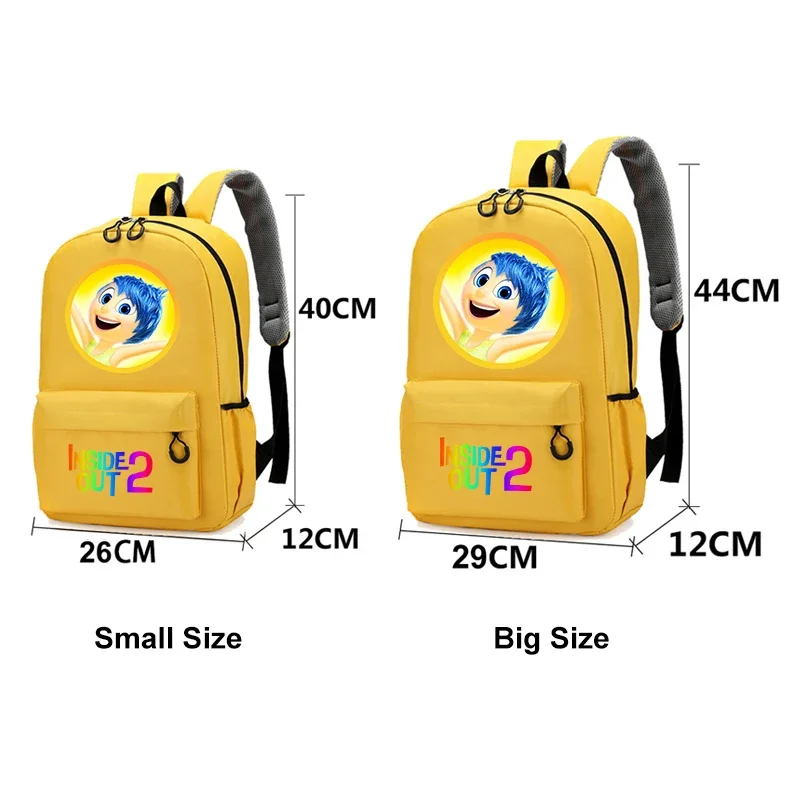 Inside Out 2 Children Backpack Anxiety Anger Joy Primary School Bag Disney Cartoon Movie Trend Schoolbags Girl Boy Birthday Gift