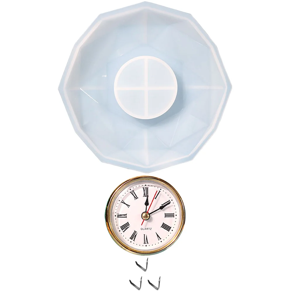 

Polygonal Clock Mold Epoxy Resin Molds Silicone Handicraft Casting Reusable DIY Crafts Non Stick Practical Functions Jewelry