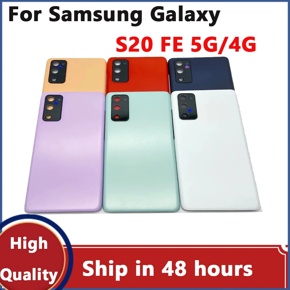 

Battery Back Cover For Samsung Galaxy S20 FE 4G 5G Back Door Replacement Battery Case ,Rear Housing Cover With Camera Lens
