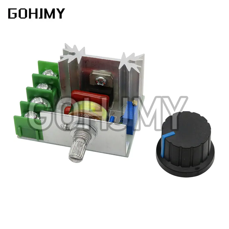 AC 220V 2000W SCR Voltage Regulator Dimming Dimmers Motor Speed Controller Thermostat Electronic Voltage Regulator Module