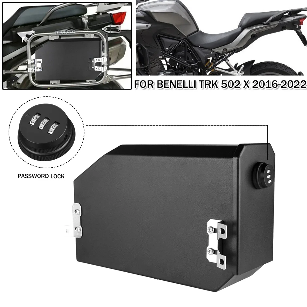 Motorcycle Toolbox For Benelli TRK702 TRK502X 2016-2020 2021 2022 TRK 702 502 X Aluminum Left Side Bracket Box Case Tool Box