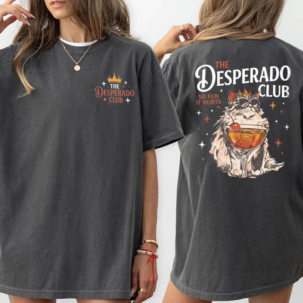 Vintage Princess Donut T-shirt Two Sides Printed Tshirt Dungeon Crawler Carl Shirts The Desperado Club Short Sleeve Top Fan Gift