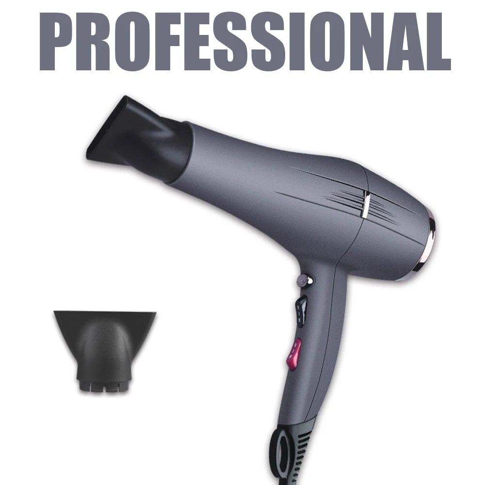 1600W Hair Dryer Professional Salon Hot and Cold Power Air Blowdryer with Air Collecting Nozzle 2 Speed 3 Heat Setting Low Noise