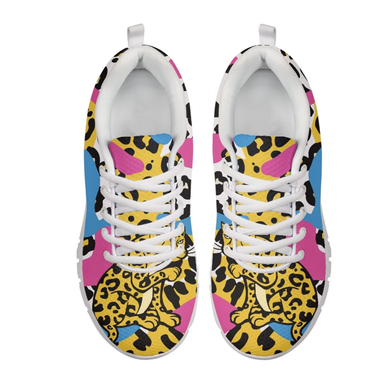 Coloranimal Rainbow Leopard Casual Fitness Footwear for Women Mesh & EVA Sole Running Shoes 2026 Collection