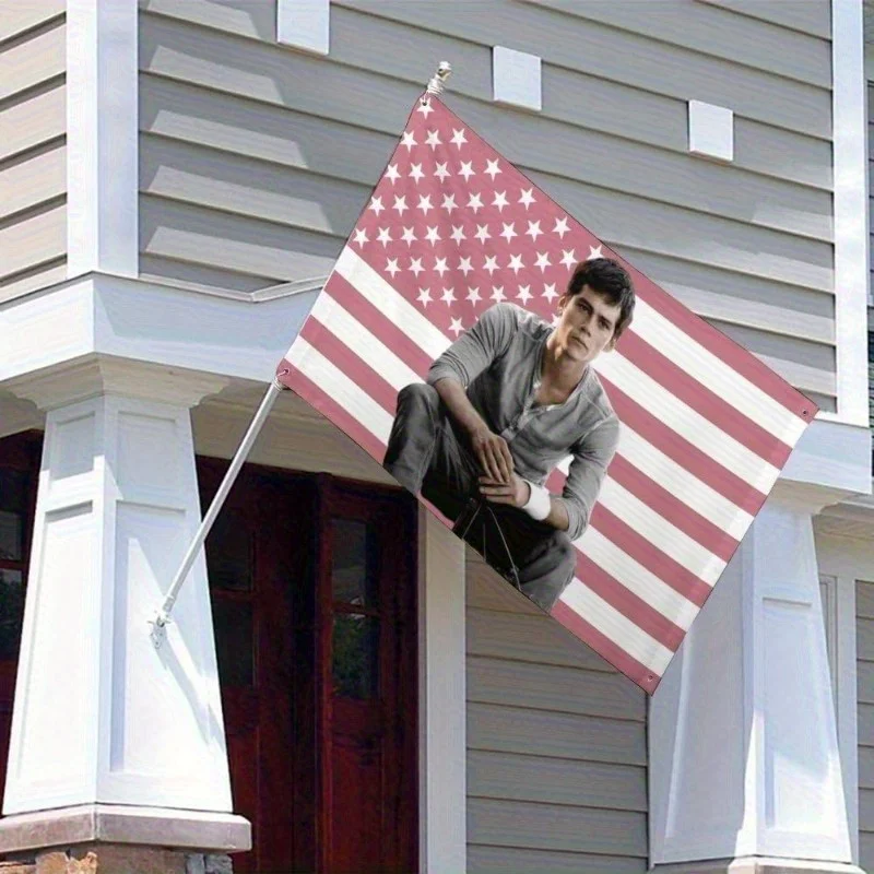 Customize 1pc 1pcs Pink Flag Funny Dylan Flag 36.0X60.0inch Patriotic USA O'Brien Flag Poster Item - Durable Fabric with 4 Rivet