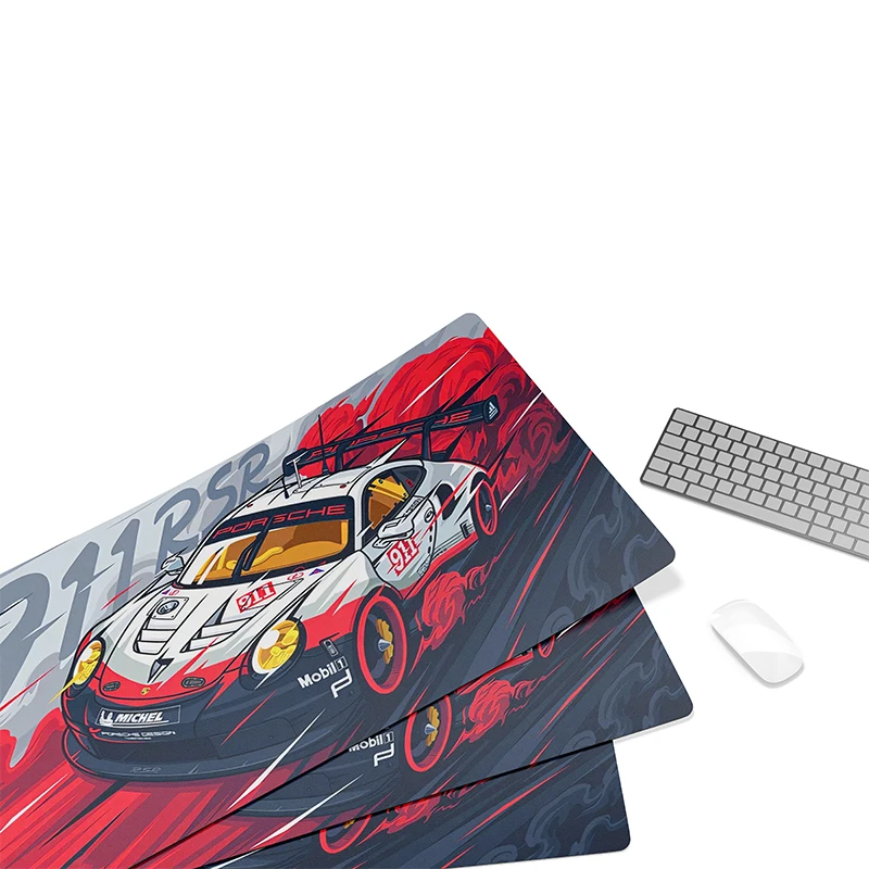 Imagem -03 - Mouse Pad Antiderrapante Tapete de Teclado Xxl Super Coupe Ilustrações Impressão Carros Esportivos Custom pc 911 Deskmats Tapetes Gamer Xxl