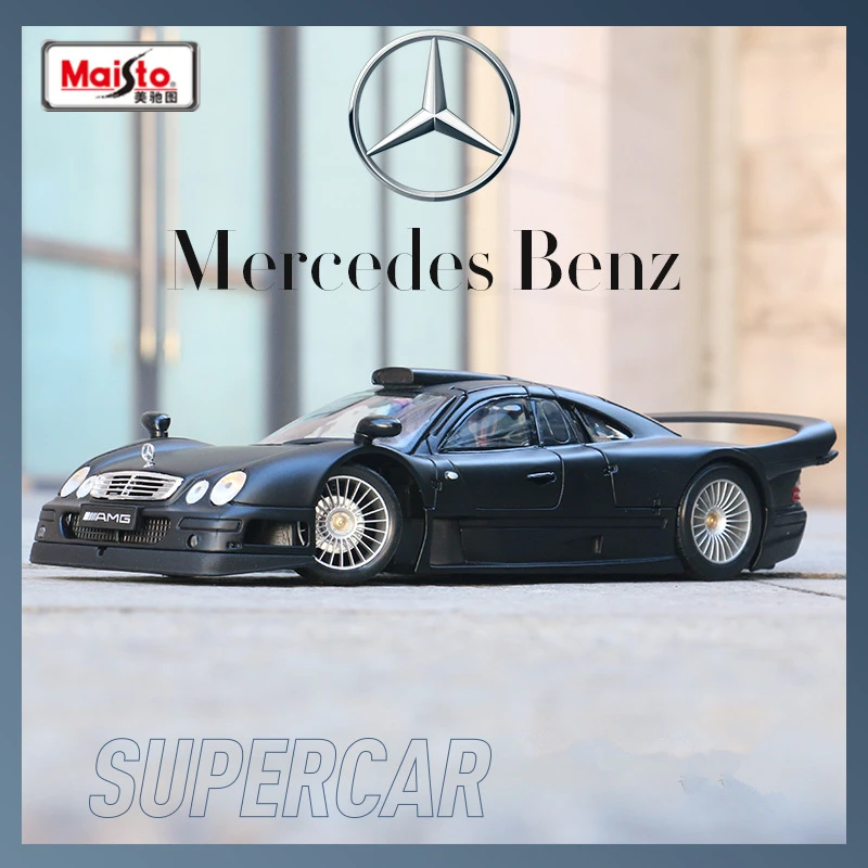 

Maisto 1:18 Mercedes-Benz CLK-GTR Alloy Sports Car Model Diecast Metal Toy Classic Car Model Simulation Collection Children Gift