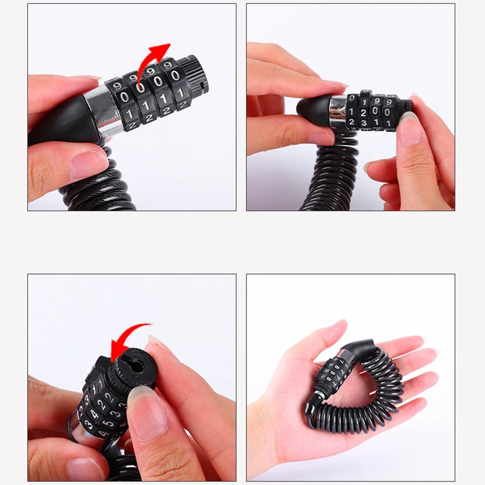 

Brand New Bicycle Password Lock Anti-theft Mini Password Lock Cycling Security Helmet Lock Portable Zinc Alloy