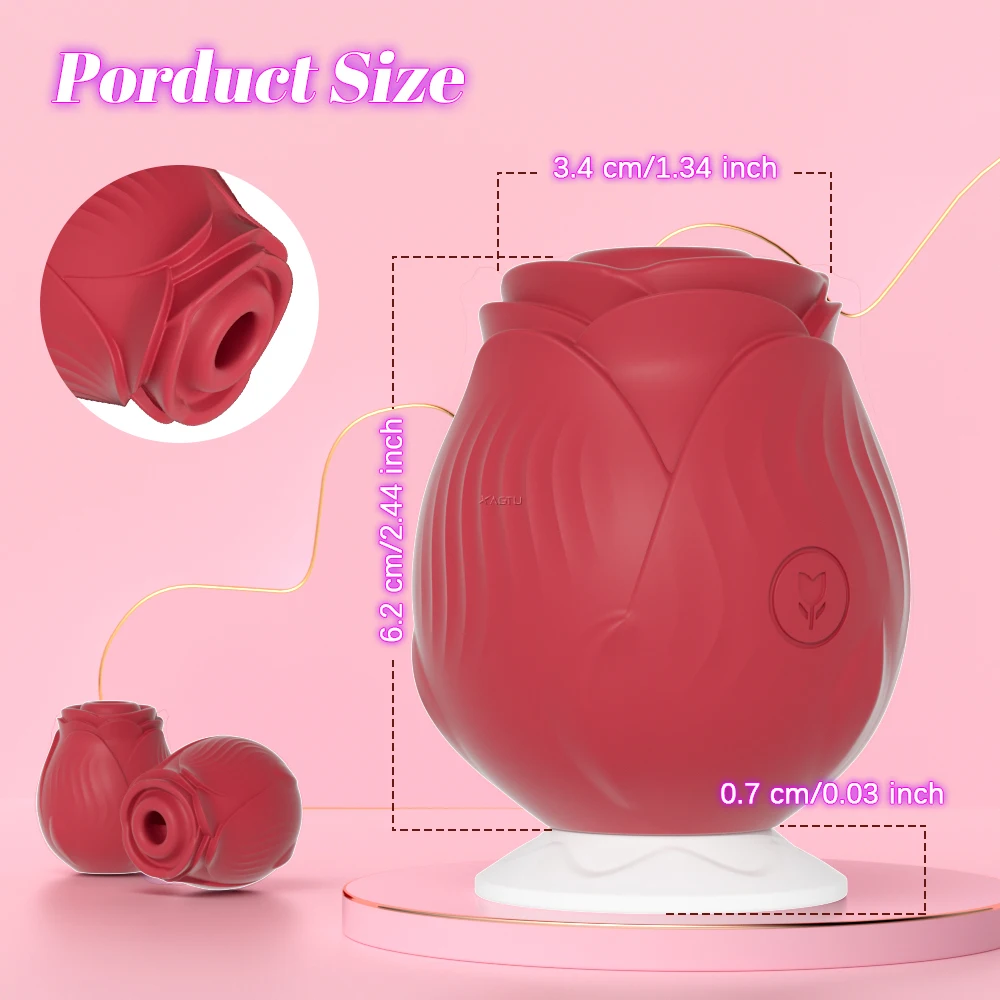 Rose-Toys Sucking Sex Toys Vibrator for Women Clitoral Nipple Vacuum Stimulator Sucker Female Adults Goods for Female Sexmachine