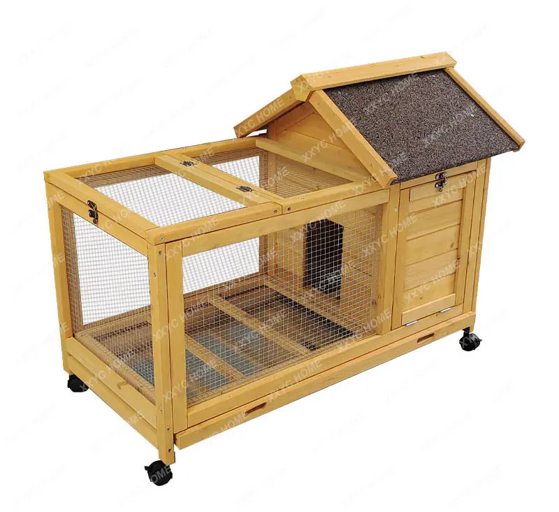 Household Large Rabbit Cage Rabbit Nest Cole Duck Coop Rabbit Supplies Villa Cage with Tray