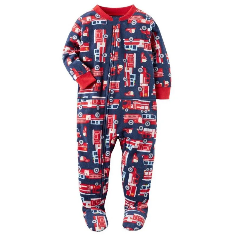 Children\'s pajamas, boys\' jumpsuits, fleece home clothes, seasonal jumpsuits, soft, breathable and comfortable