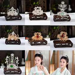 Chinese Hanfu Hair Crown Dragon Hairpin Gold And Silver Color Metal Hair Crown Hanfu Hair Accessories Hair Chopsticks Headdress