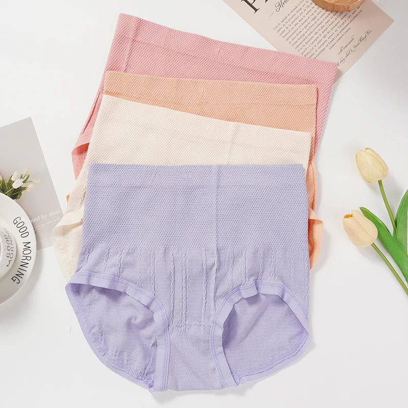 

2 шт., женские хлопковые трусы с высокой талией