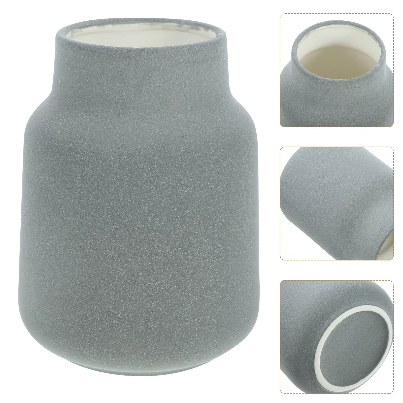 

Matte Ceramic Flower Vase Creative Design Decorative Multi-Function Vase Decor Household Flower Holder Home Office Display
