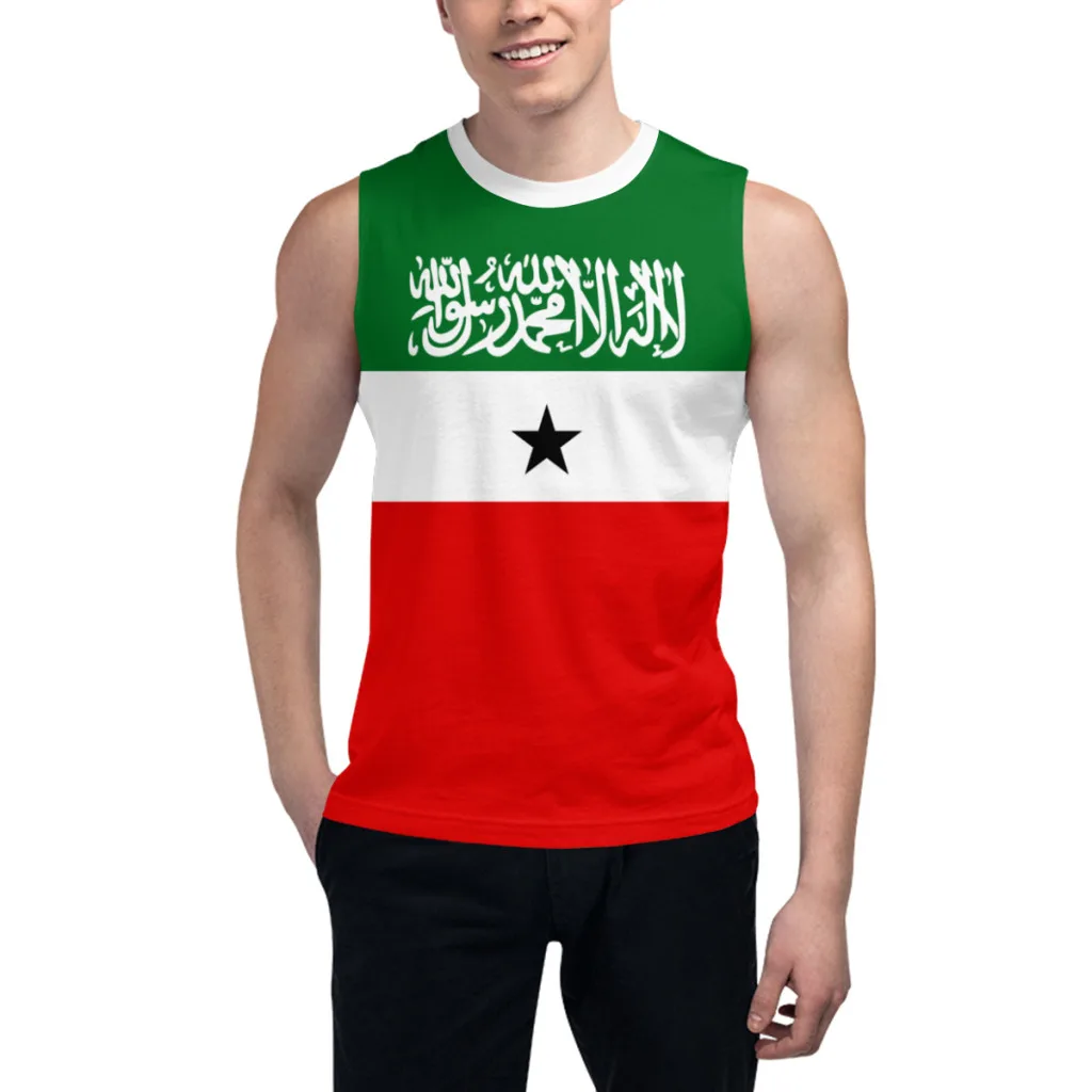 Sleeveless T-shirt Somaliland Flag 3D Men's Boys Tshirt Gyms Tank Tops Fitness Joggers Basketball Training Vest