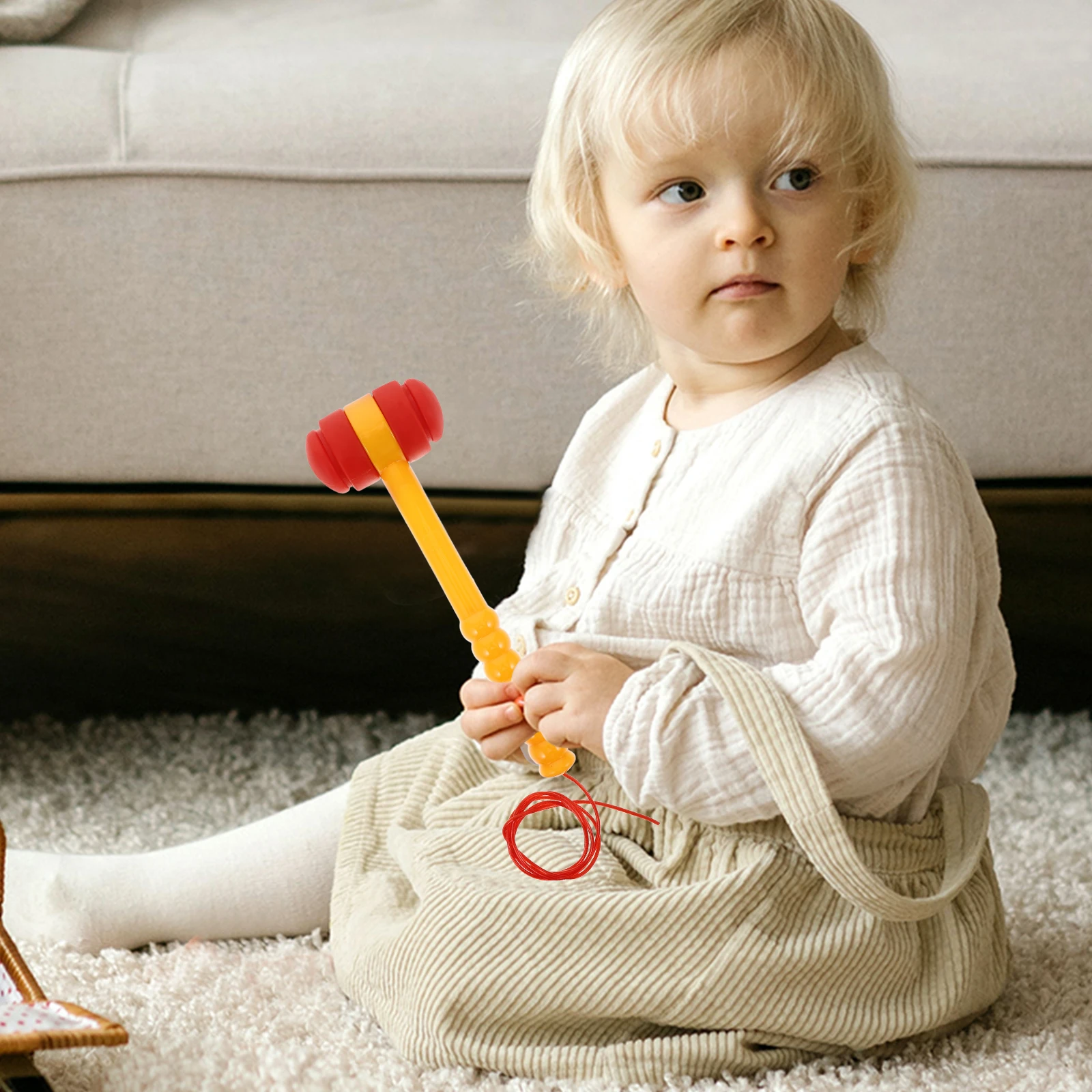 مطرقة ألعاب للأطفال، مطرقة بلاستيكية تفاعلية، واقعية وآمنة، أنشطة قصف التعلم المبكر التعليمية #6