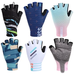 Mcycle Half Finger Cashmere Gel Sport Cycling Gloves Half Finger Motorcycle Gloves for Men Mountain Bicycle Bike Gloves