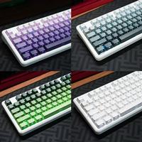 Topographic Keycaps Side Printed Gradient Shine Through PBT Double Shot Keycaps Cherry For MX Switches Mechanica Keyboards