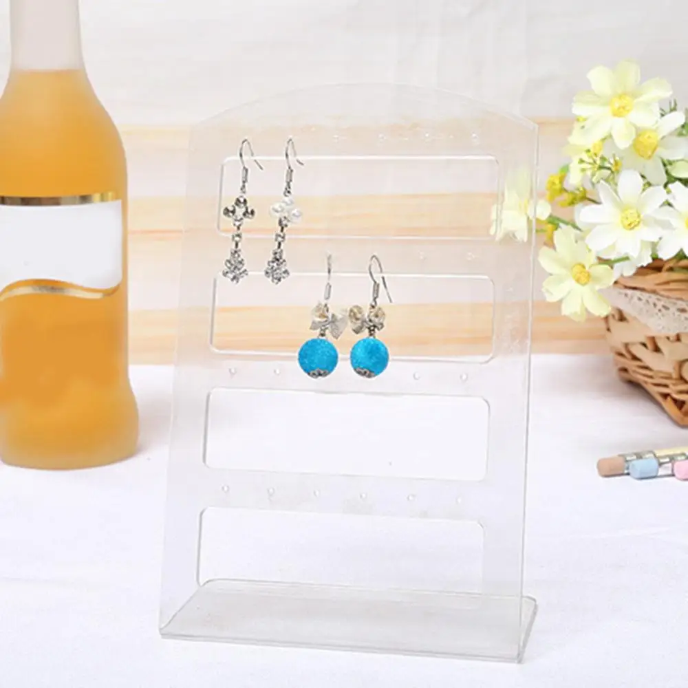 24/48 Holes Fashion Portable Earrings Ear Studs Holder Display Stand Holder Rack Acrylic Organizer Stand Storage Rack