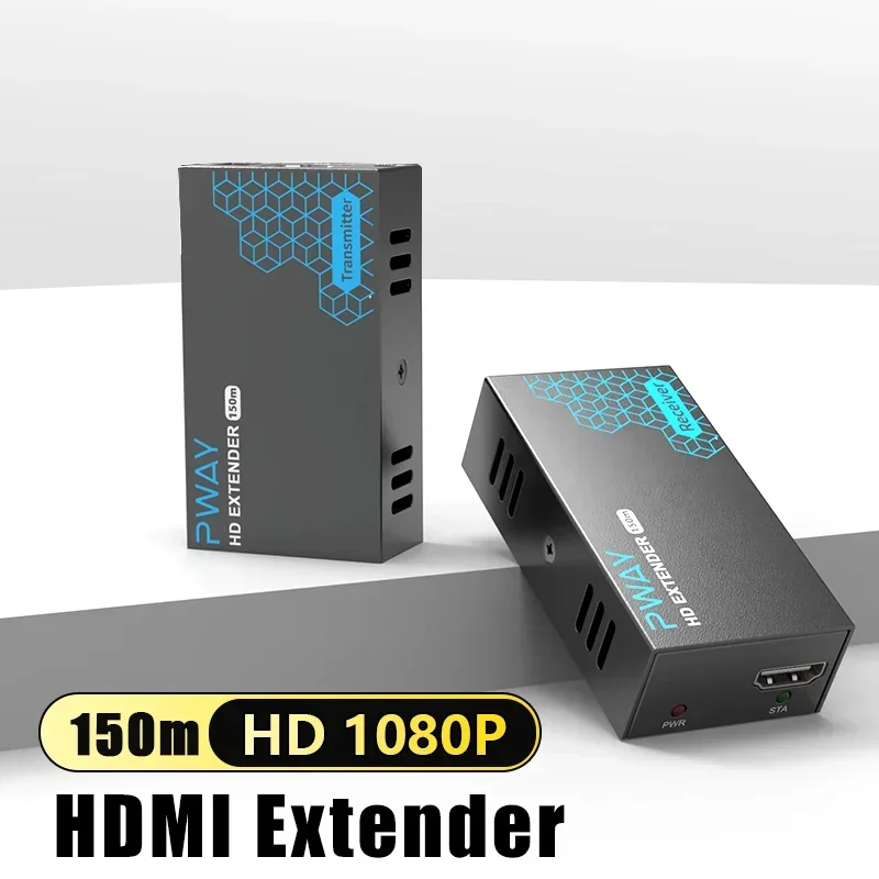 No delay  150M HDMI  Extender Via RJ45 Ethernet Network Cat 6/7  Via Switch 1 Transmitter To Multi Receiver for PS4 Laptop TV