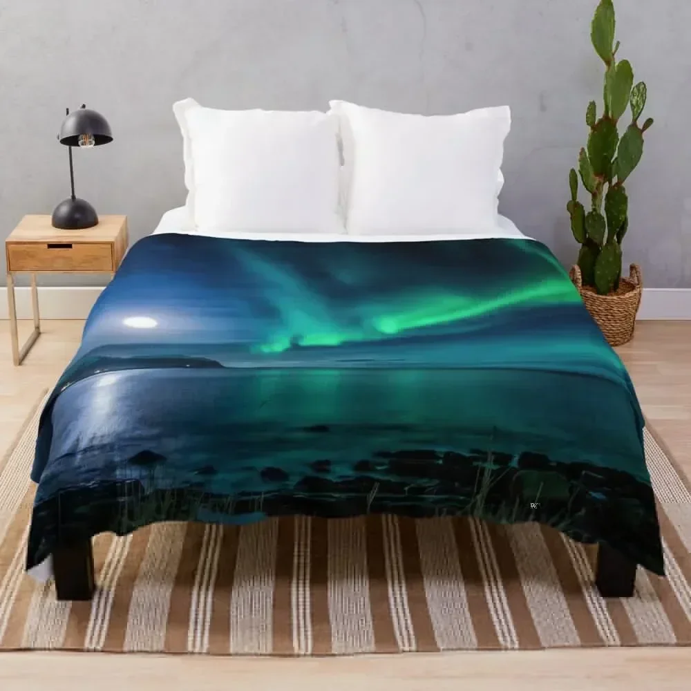 

Aurora Borealis Throw Blanket Decorative Soft Throw Blanket for Couch Sofa