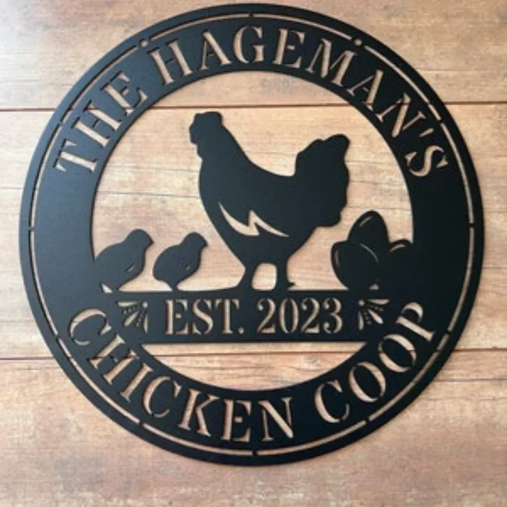 Personalized  Hen House Charm Our Little Coop Delight Metal Sign Decorative Wall Art Chicken Haven Treasure