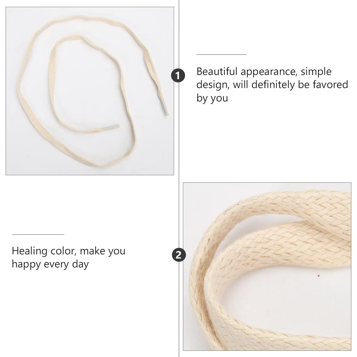 

1 Pair Waxed Shoelaces Flat Cotton Casual Tie for Men Women Sports Sneakers Eco Friendly Anti Fray Shoe Accessories