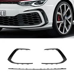 ABS Front Skirt Bar Grill Fog Lamp Decorative Strip Sticker Body Kits Car Modification for Volkswagen Golf 8 MK8 GTI 2021 2022