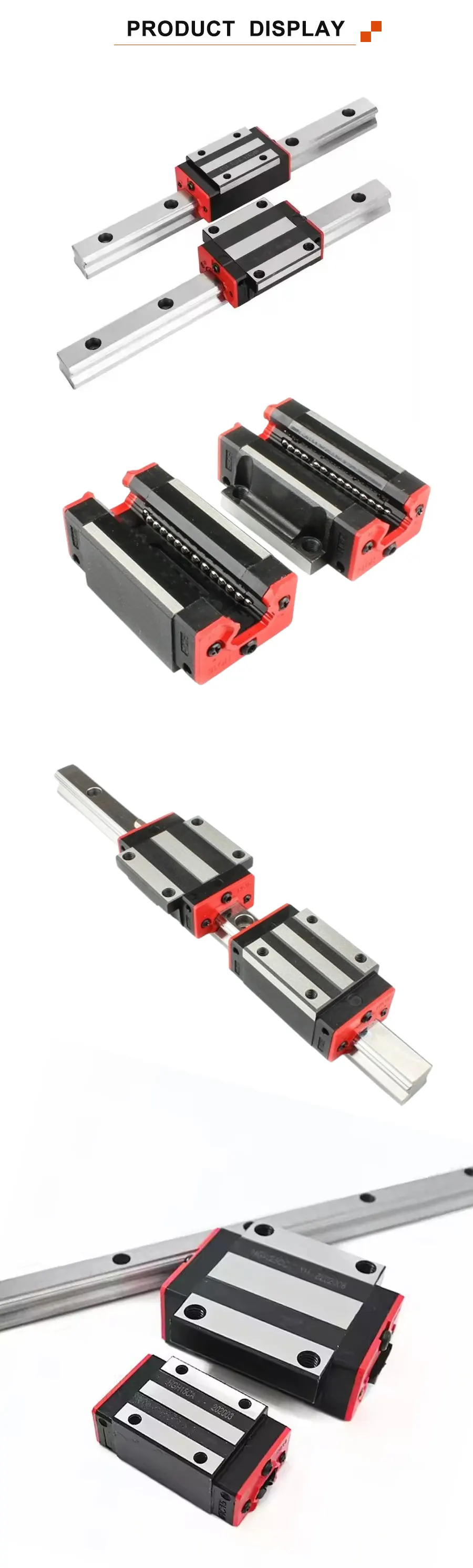 1 Satz quadratische lineare Führungsschiene HGR20 und HGH20CA HGW20CC HGH20HA HGW20HC Stahlblock-Gleitblock 150 mm-1200 mm CNC-Gleitsystem – Detail 13