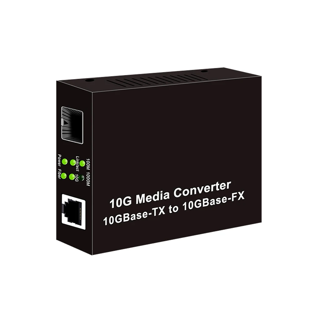 NuFiber NF-C10G-SFP OEM 10G SFP to RJ45 Optical Media Converter 1.25G/2.5G/5G DC12V for FTTH IP Network