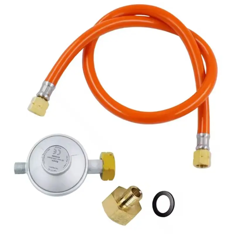 A60zdurable Gas Regulator, Accessory,1/2Inch Adapter, Part, Metal Hose Fittings, Connector,5Ft Hose For Heaters Steak Ovensmay