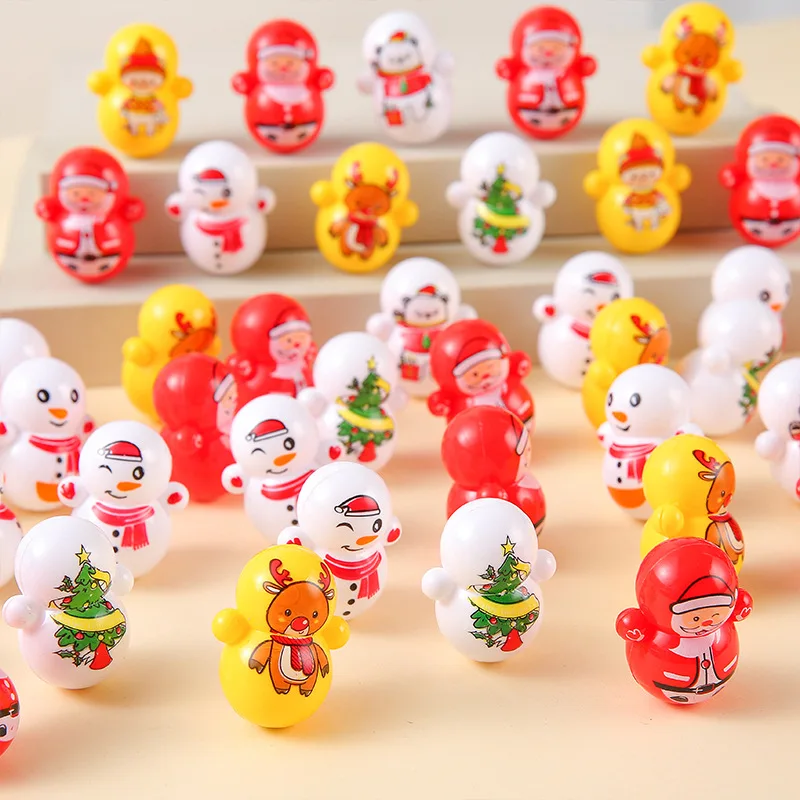 20 قطعة لطيف ثلج صغير الرنة سانتا كلوز بهلوان دمى لعب للأطفال عيد الميلاد موضوع حفلة الحسنات بيناتا الحشو جودي حقيبة