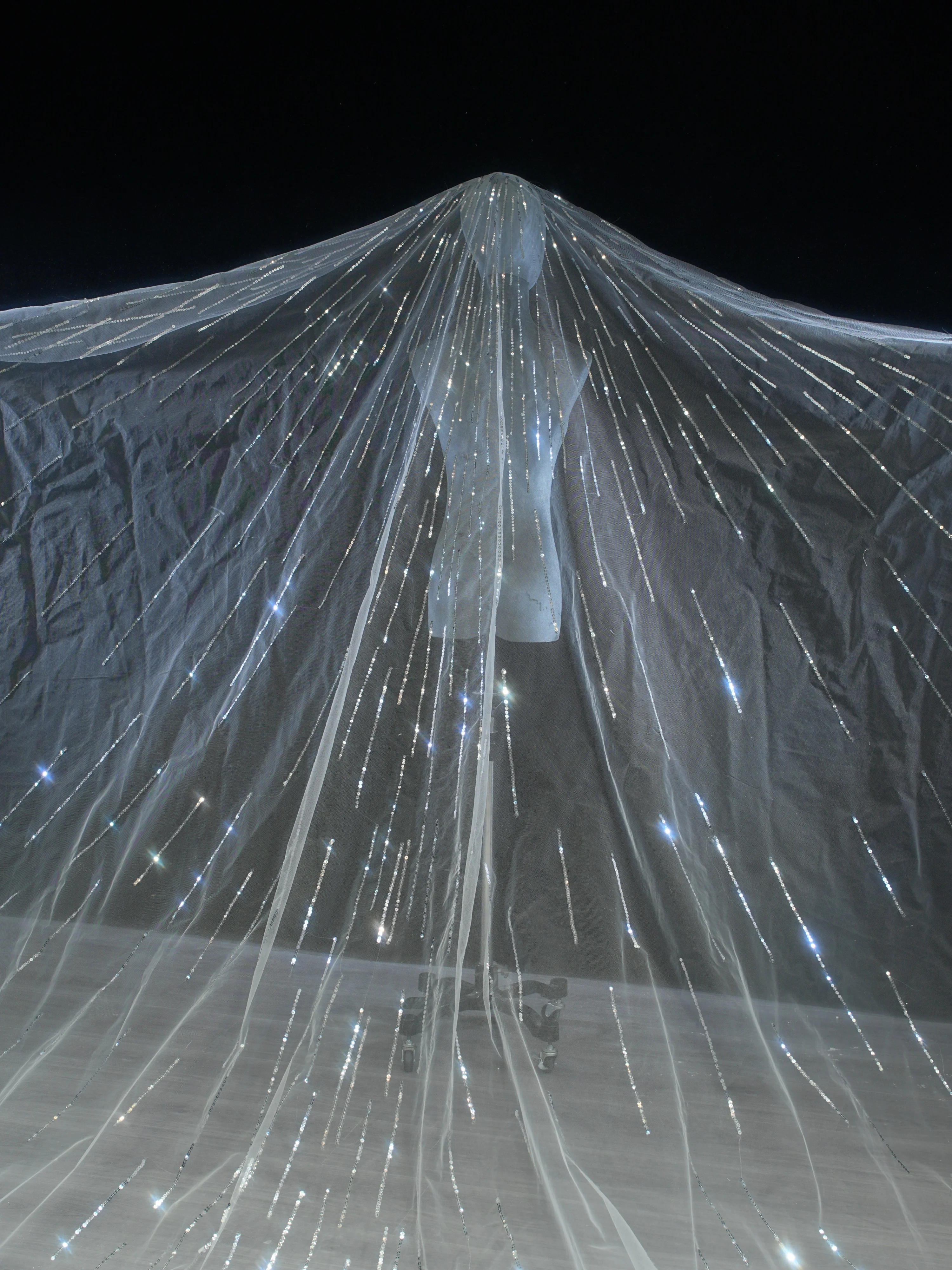 웨딩 베일 여성을위한 신부 헤어 액세서리 우아한 모조 진주 긴 대성당 베일 빗 3M 아이보리 색상