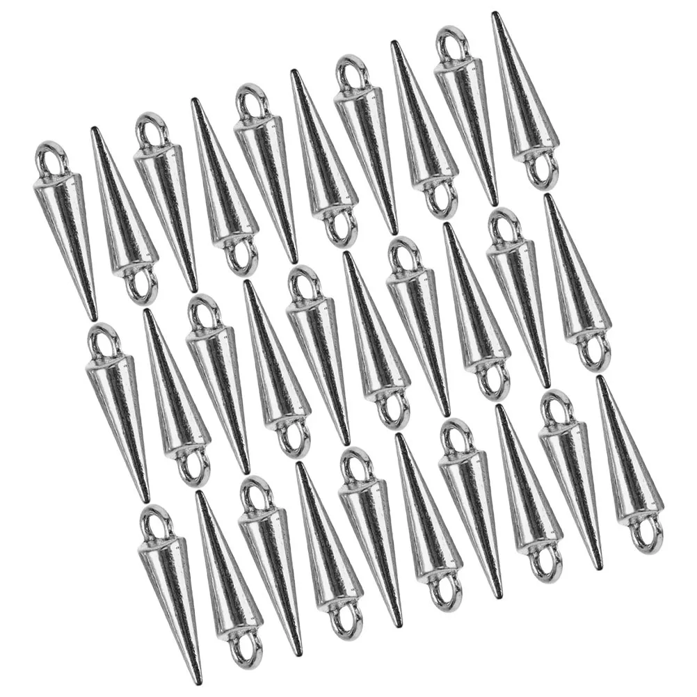 

30Pcs Zinc Alloy Cone Charms Pendants for DIY Jewelry Making Gothic Punk Style Accessories Necklace
