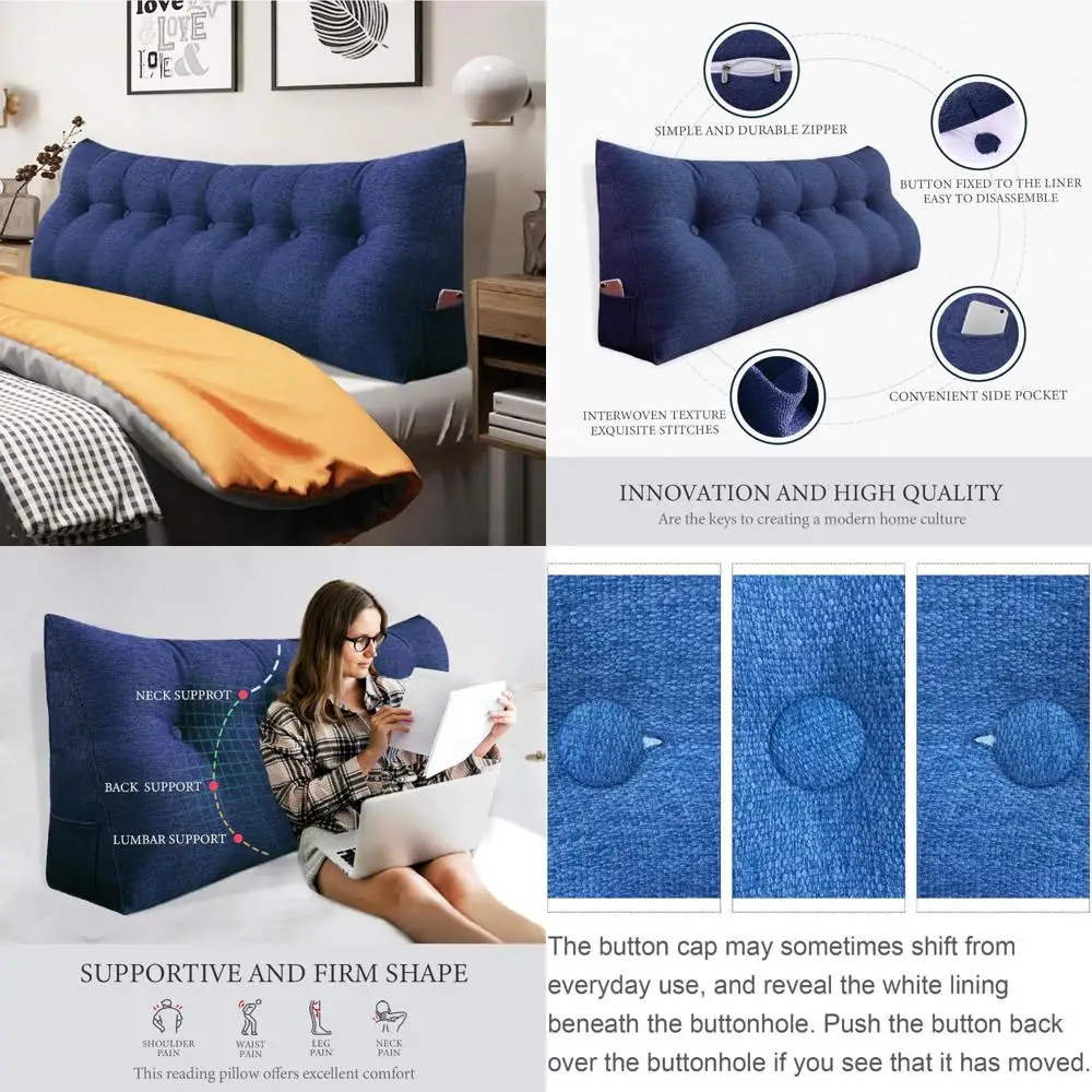 

Большая подушка King Size для кровати — опора изголовья, чтение и спинка для комфортного сидения