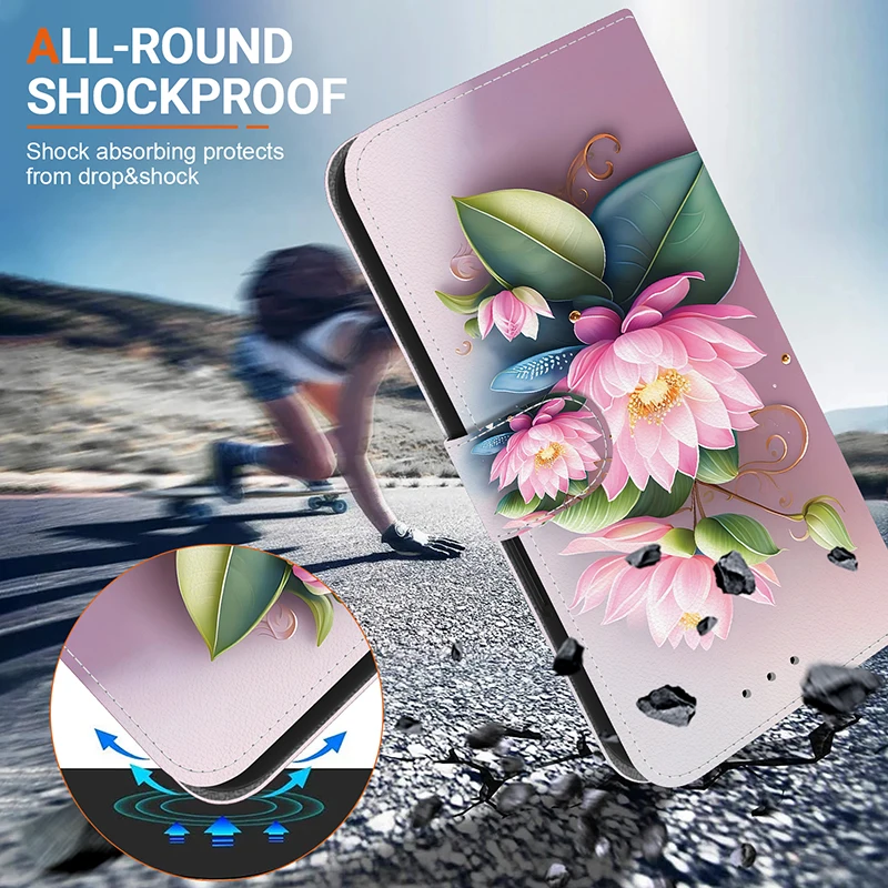 Étui de téléphone portefeuille en cuir de luxe pour Samsung Galaxy, M53, M54, M44, M13, M14, 4G, 5G, M55, M62, M04, M15, M23, Flip Cover, Card Slot