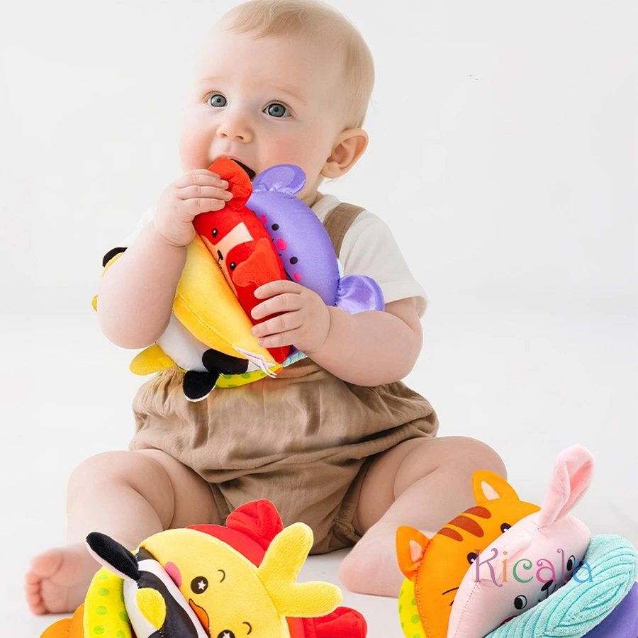 Pluszowa piłka do chwytania dla niemowląt, zabawka Montessori, edukacja wczesnoszkolna, piłki rozwijające inteligencję, interaktywne, ręcznie robione piłki z materiału dla niemowląt.