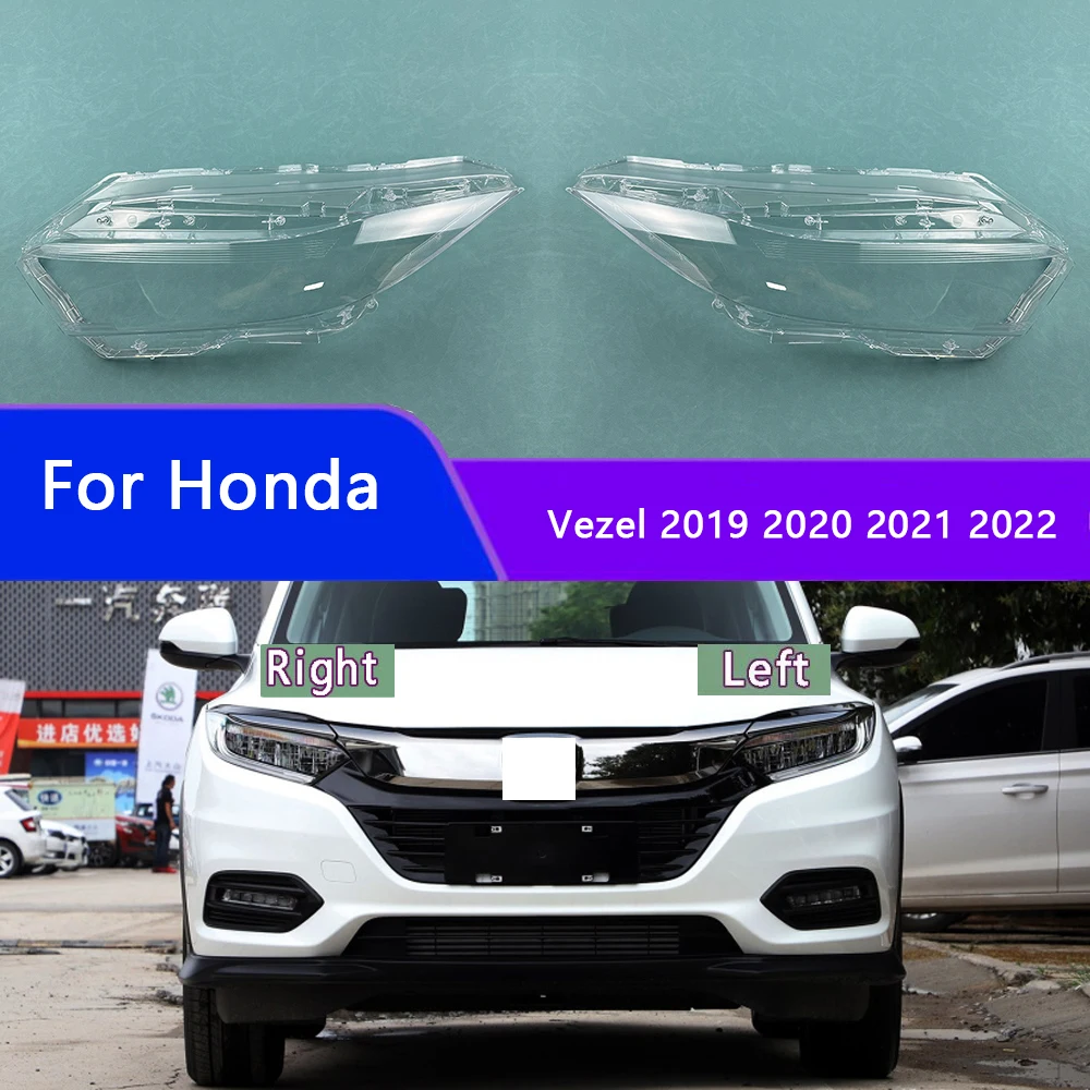 For Honda Vezel 2019 2020 2021 2022 Headlamp Cover Lens Transparent Lampshade Headlight Shell Plexiglass