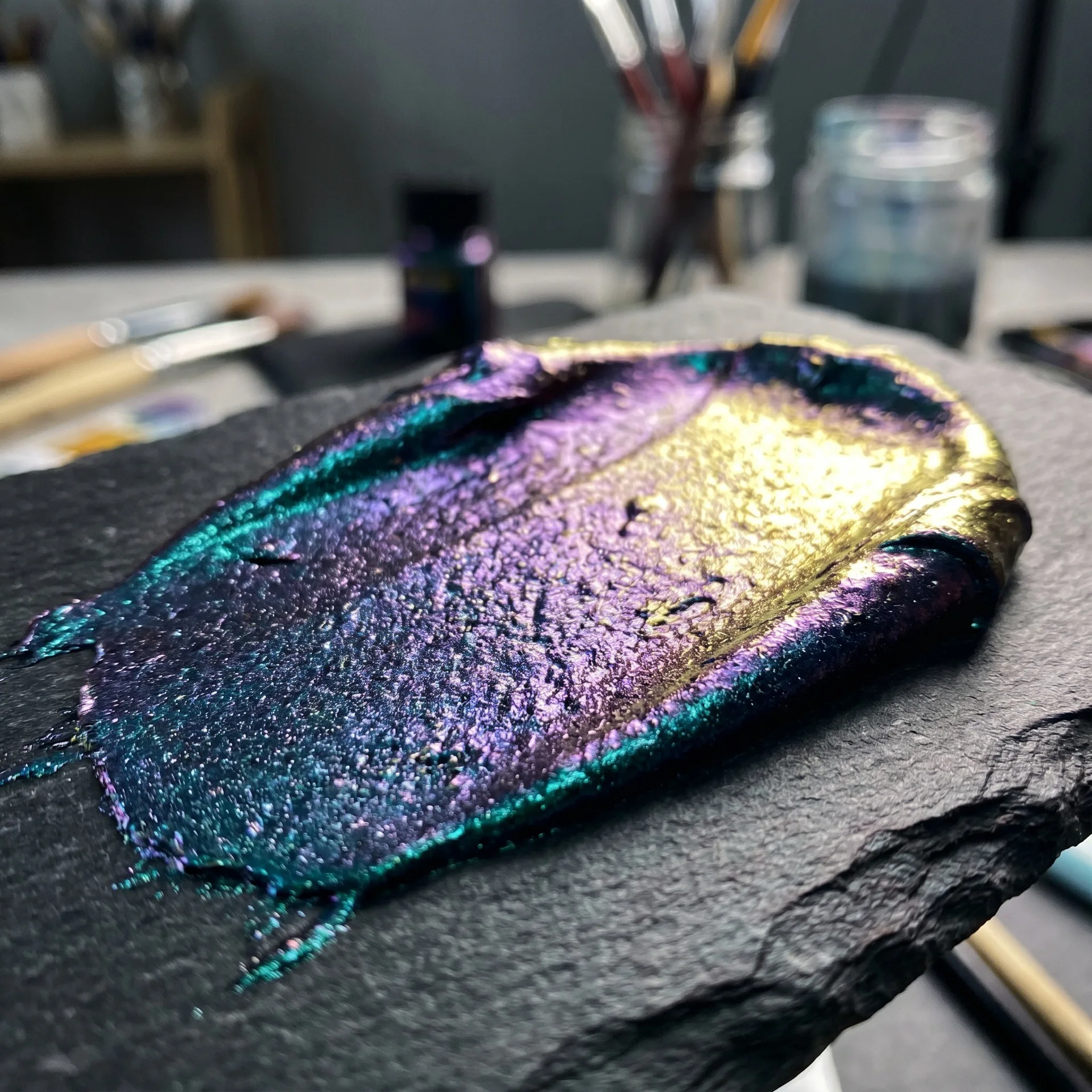 6 Colors 30g Aurora Iridescent Chameleon Paint Set for Hand-Painted Art Visual Texture Supplies
