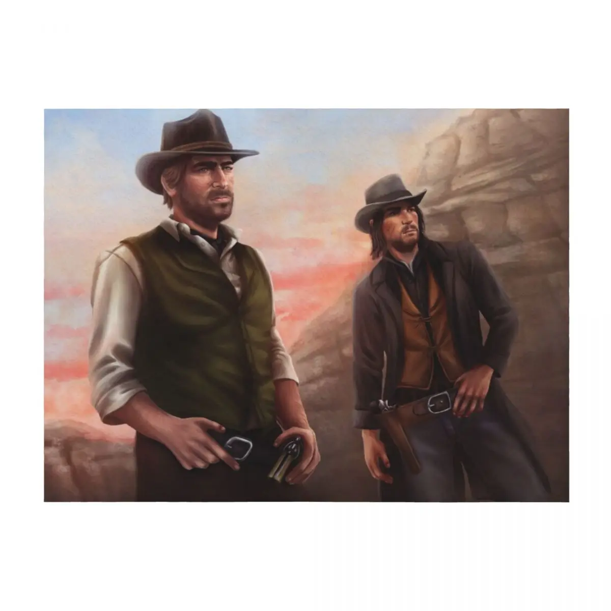 

Brothers - Arthur Morgan and John Marston Throw Blanket Quilt Hairys funny gift Fashion Sofas Blankets