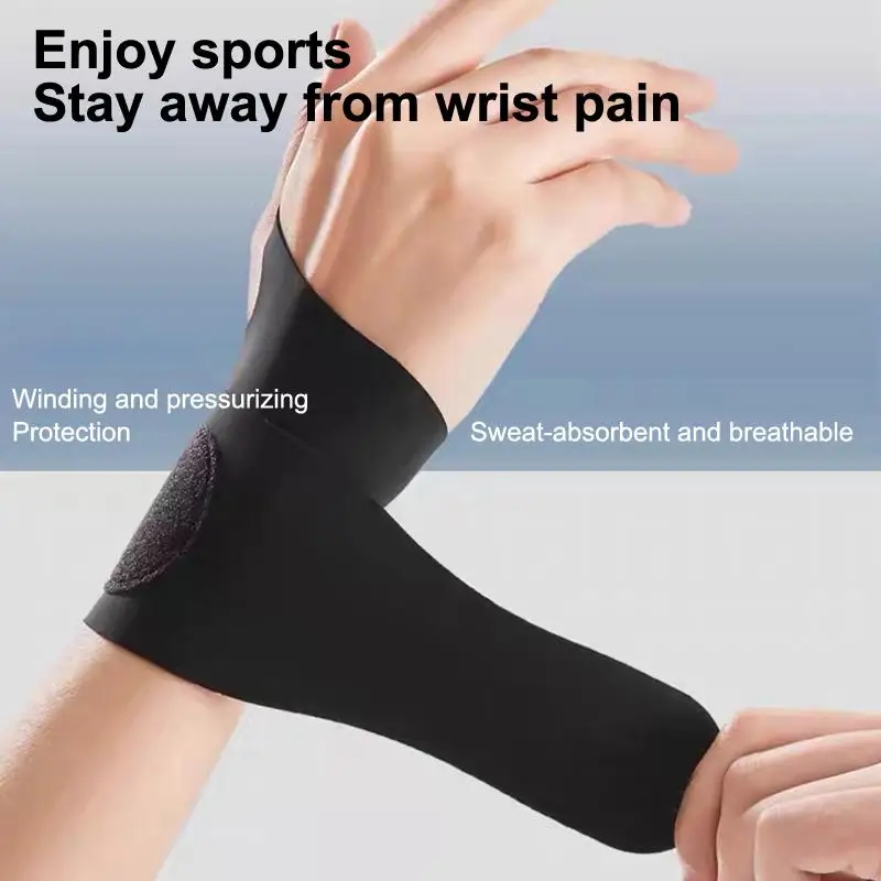 New 1/2Pcs Sports Compression Wrist Support Adjustable Wrap Perfect For Badminton Tennis Basketball Table Tennis Injury Recovery