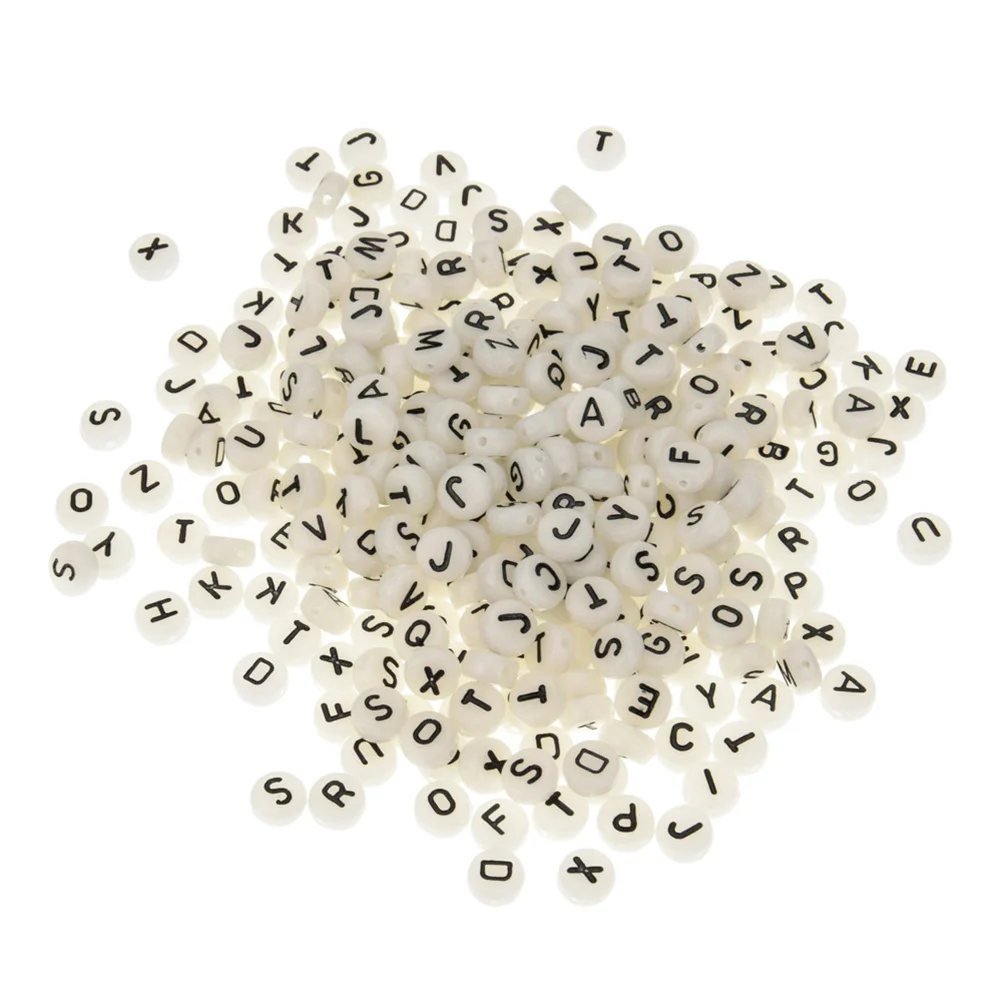 

300Pcs Night Luminous Acrylic Letter Beads DIY Jewelry Making Accessories Bracelet Necklace Craft Kits for