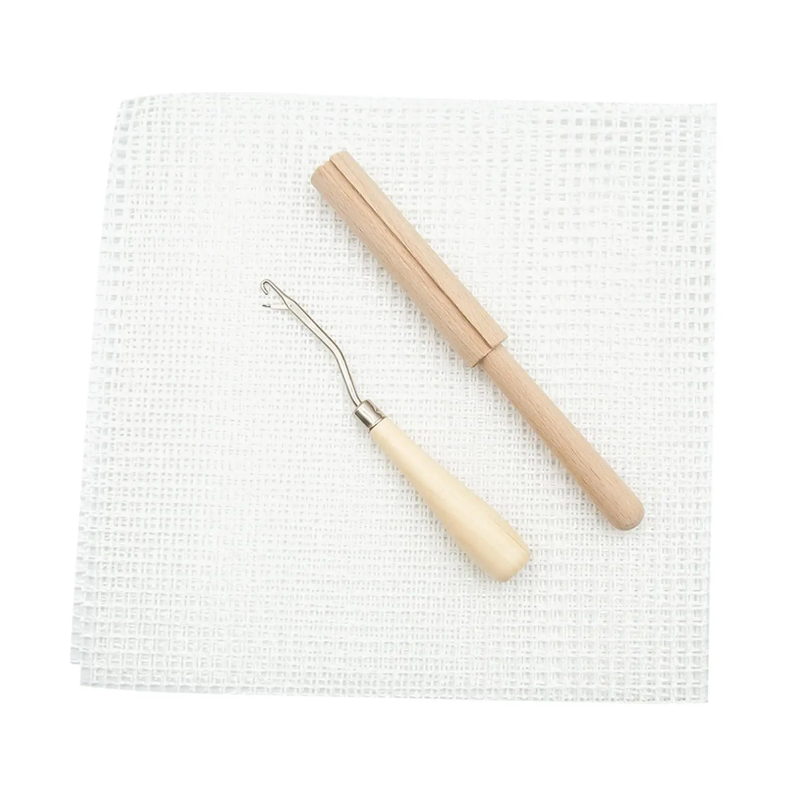 Latch Hook Rug Kit DIY Carpet Yarn Cutter Handle Bent Latch Hook Mesh Embroidery Tapestry Making Set Suitable for