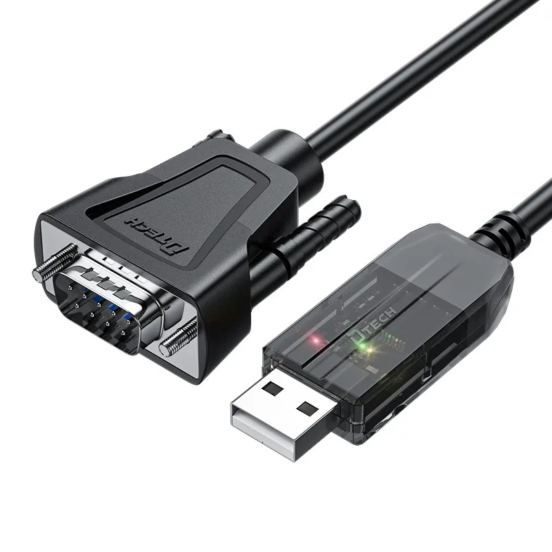 DTECH IOT5084(FT) 10m Long Converter Cable USB 2.0 to Serial RS-232 DB9 9Pin Converter Cable Support WIN10