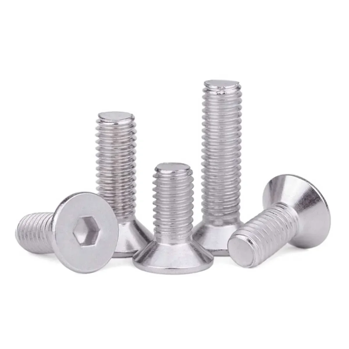 304 Stainless Steel Countersunk Head Hexagonal Screw/DIN7991 Flat Cup Bolt M5M6M8M10