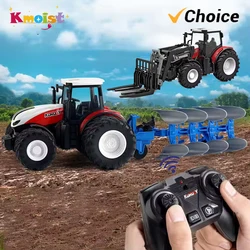 RC Car Tractors Trailer 2.4G Radio Controlled Farm Cars Farming Simulator Truck Miniature Farmer Animal Model Toys Children Boys