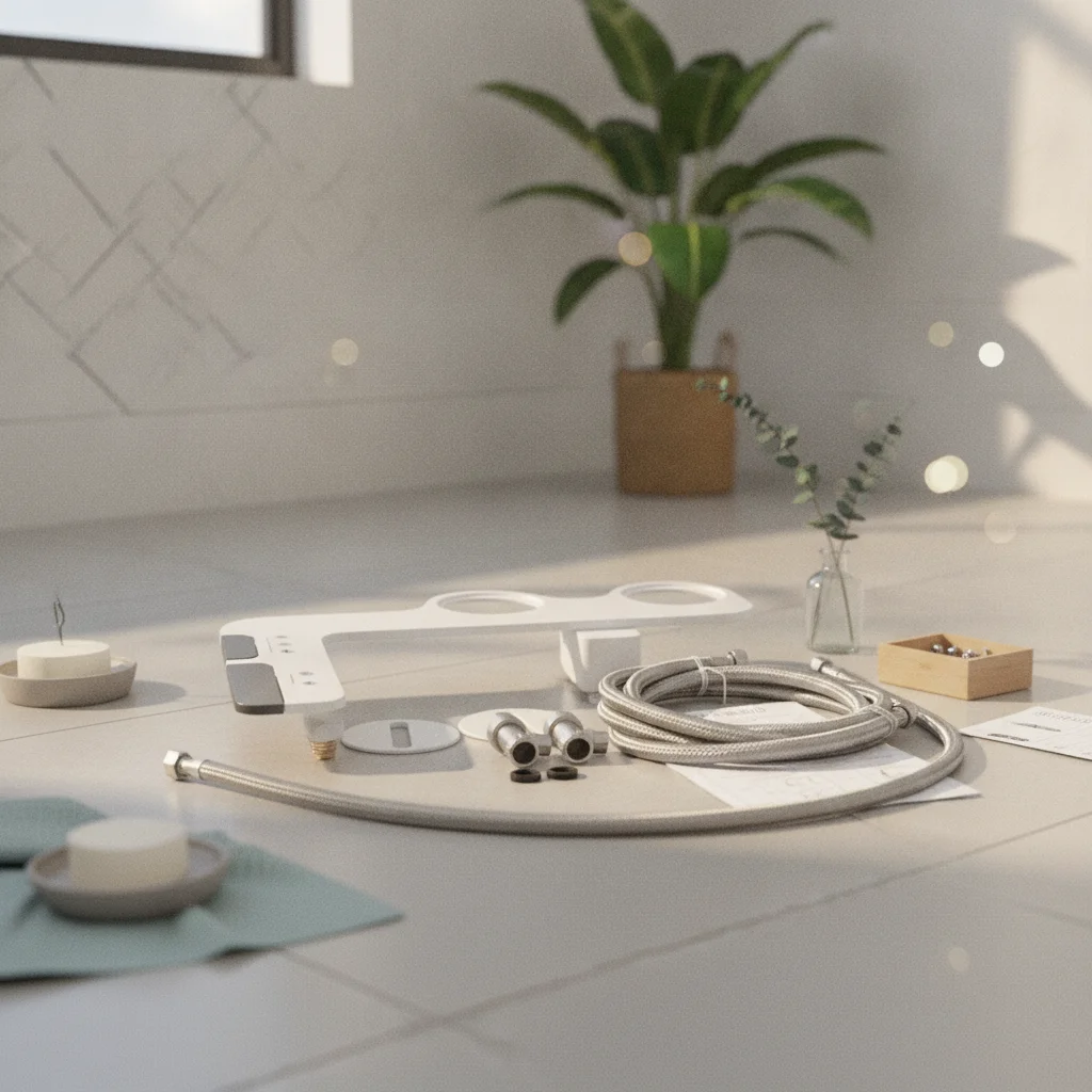 Low-profile Non-electric Bidet Attachment with Side Control Panel Toilet Cleansing for Home Toilet Upgrade