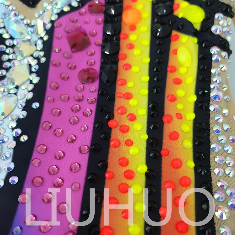 LIUHUO Rhythmic Gymnastics Leotard Competitive Cheerleading Performance For Children